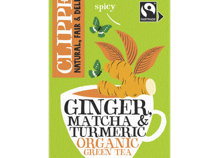 Clipper Ginger matcha turmeric organic green tea