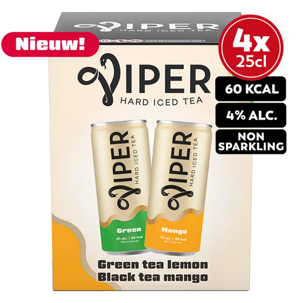 Viper Hard Iced Tea Green & Mango 4er-Pack