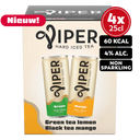 Viper Hard Iced Tea Green & Mango 4er-Pack