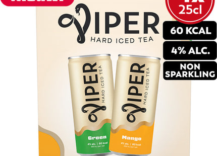 Viper Hard iced tea green & mango 4-pack