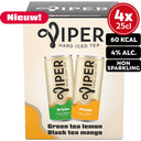 Viper Hard iced tea green & mango 4-pack