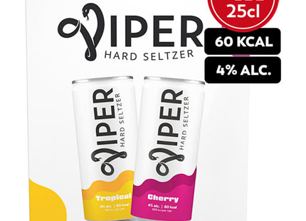 Viper Hard seltzer tropical & cherry 4-pack