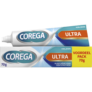Corega Ultra kleefcrème gebitsprothese voordeel