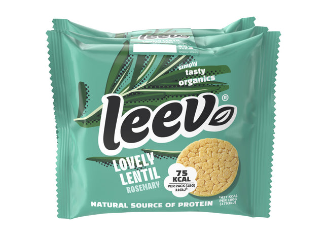 Leev Linzenwafels rozemarijn 3-pack