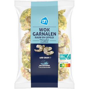 Wokgarnalen met knoflook en peterselie