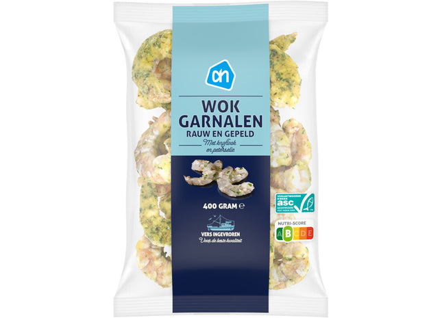 Wokgarnalen met knoflook en peterselie