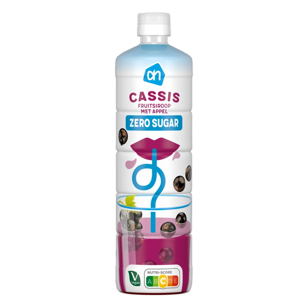 Siroop cassis 0% suiker toegevoegd