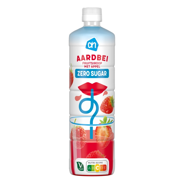 Siroop aardbei 0% suiker toegevoegd