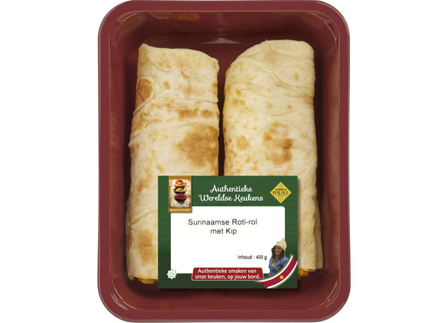 Warung Surinaamse rotirol met kip