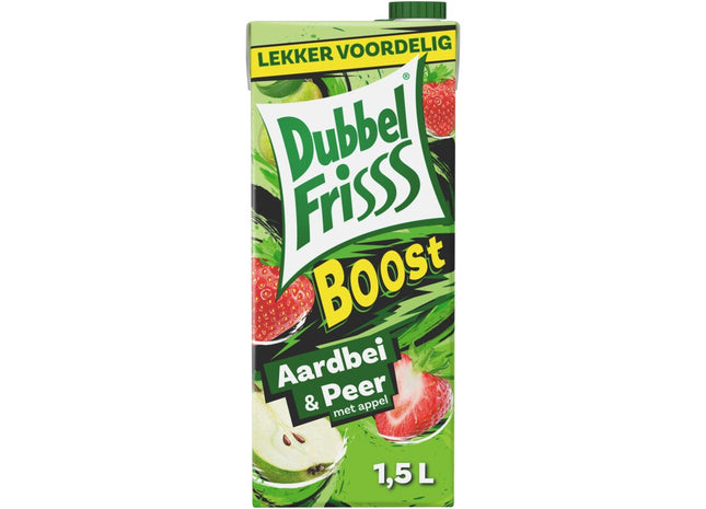 DubbelFrisss Boost aardbei & peer met appel