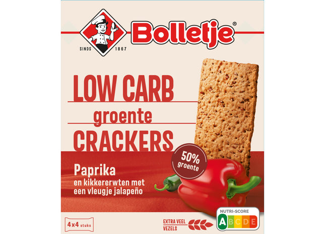 Bolletje Low carb groentecrackers paprika