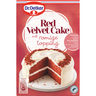 DR. Oetker Red Velvet Cake mit cremigem Belag