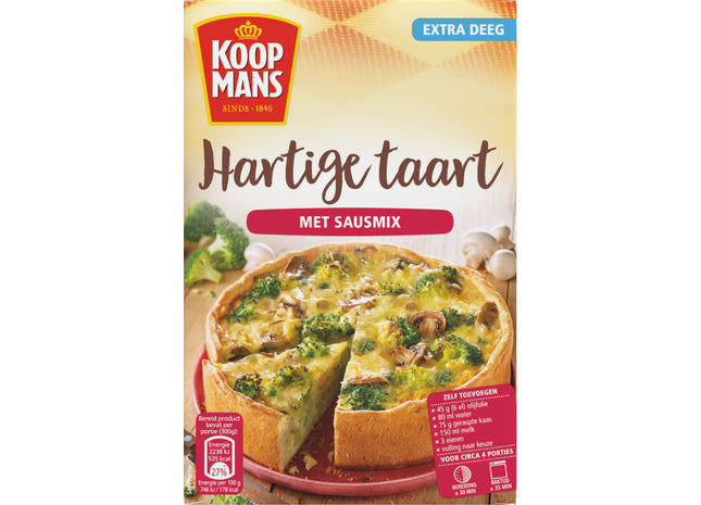 Koopmans Hartige taart met sausmix
