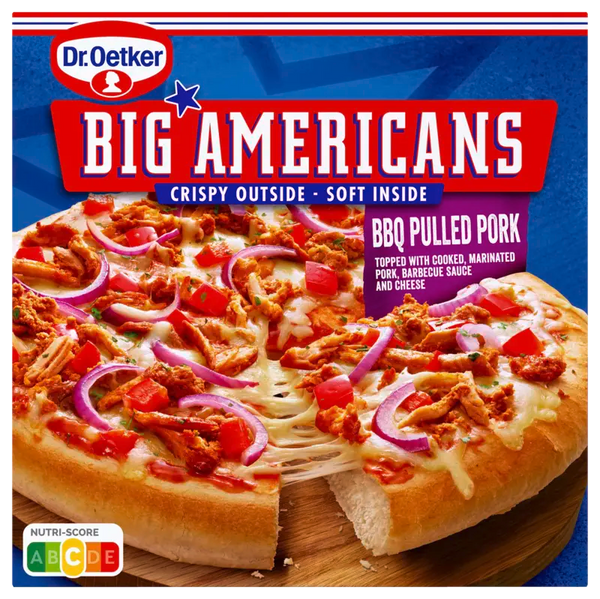 Dr. Oetker Big Americans pizza BBQ pulled pork