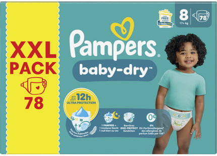 Pampers Baby-dry luiers XXL-pack maat 8