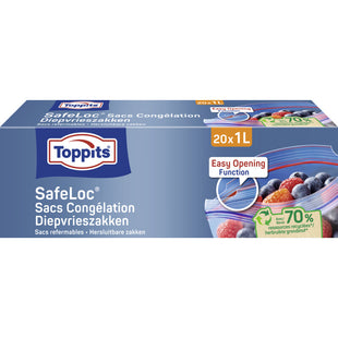 Toppits Safeloc diepvrieszakken 1 liter