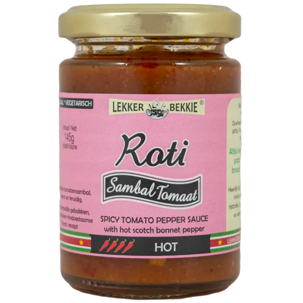 Lekker Bekkie Roti sambal tomaat