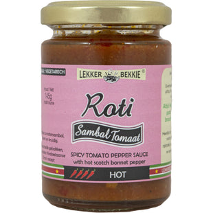 Lekker Bekkie Roti sambal tomaat