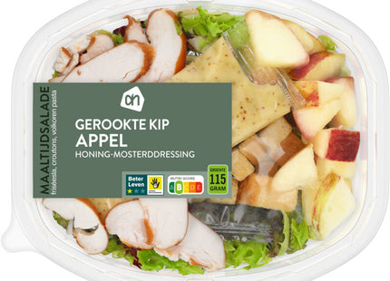 Maaltijdsalade gerookte kip appel