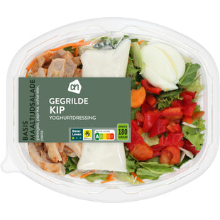 Basis maaltijdsalade gegrilde kip