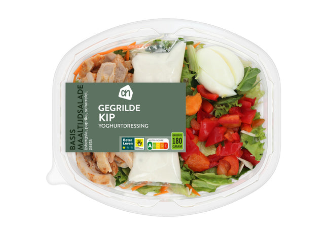 Grundmahlzeit: Salat mit gegrilltem Hähnchen