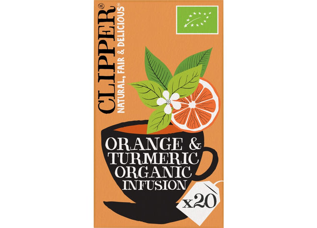 Clipper Orange & turmeric organic infusion