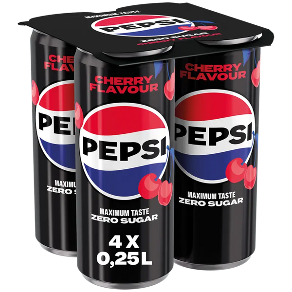 Pepsi Zero sugar cherry 4-pack