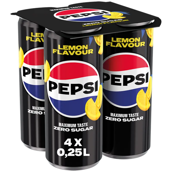 Pepsi Zero sugar lemon 4-pack