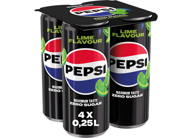Pepsi Zero sugar lime 4-pack