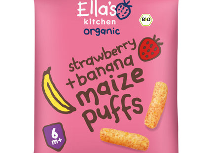 Ella's kitchen Maize puffs aardbei + banaan 6m+ bio