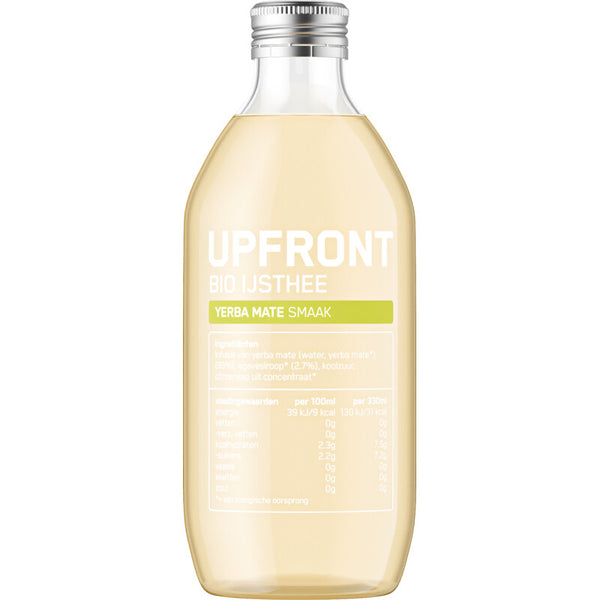 Upfront Bio ijsthee yerba mate smaak