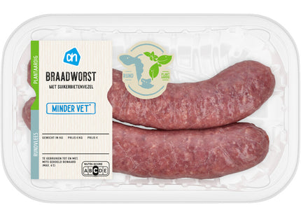 Braadworst minder vet 2 stuks