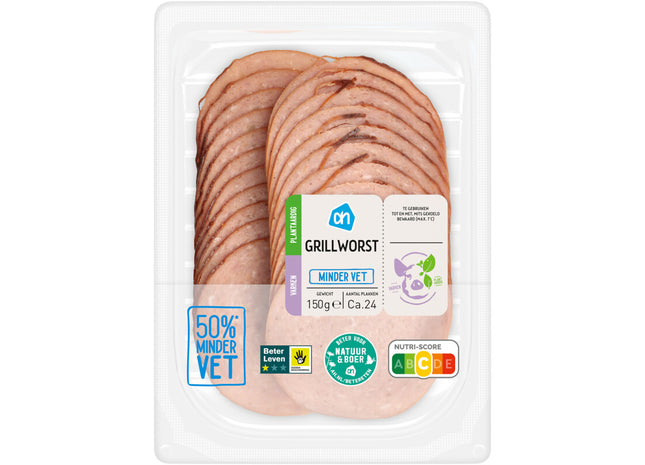 Grillworst minder vet