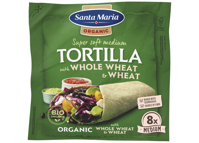 Santa Maria Tortilla wrap with wholewheat organic