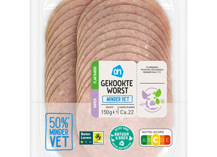 Gekookte worst minder vet