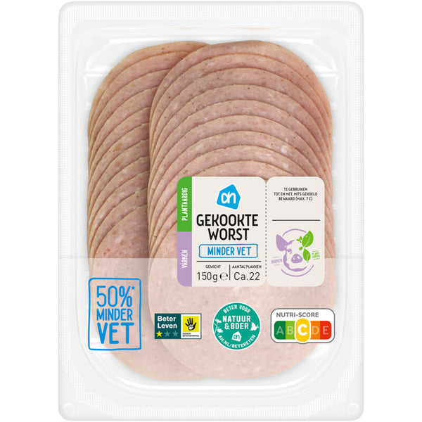 Gekookte worst minder vet