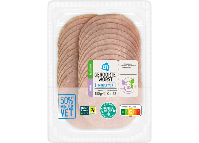 Gekookte worst minder vet