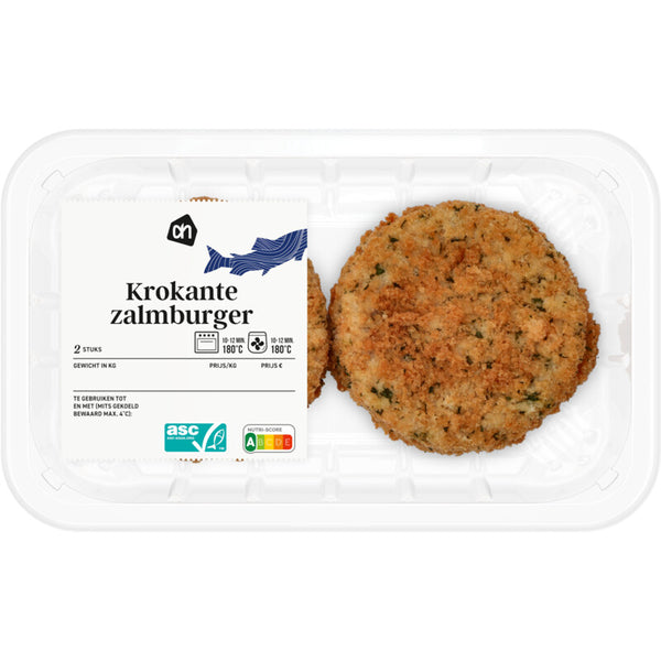 Crispy salmon burger