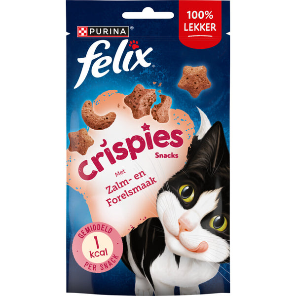 Felix Crispies Katzenleckerei mit Lachs- und Forellengeschmack