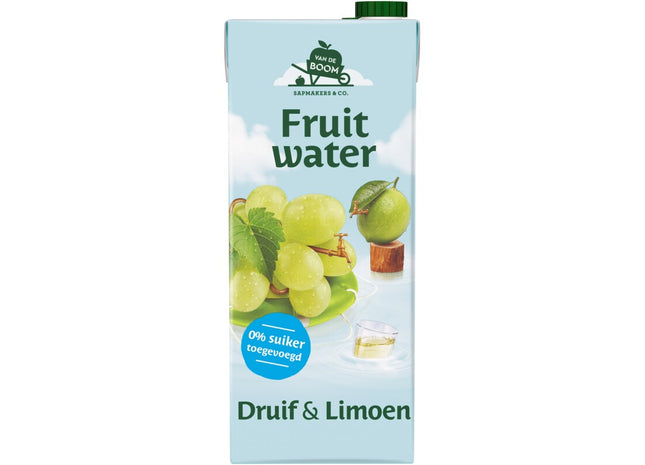 Van de Boom Fruitwater druif & limoen