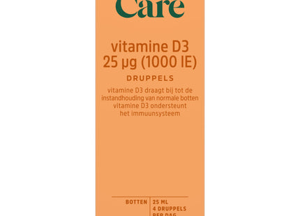 Care Vitamine D3 25µg druppels