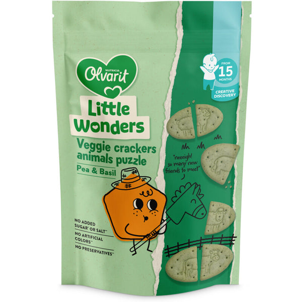 Olvarit Puzzel crackers erwt basilicum 15m+