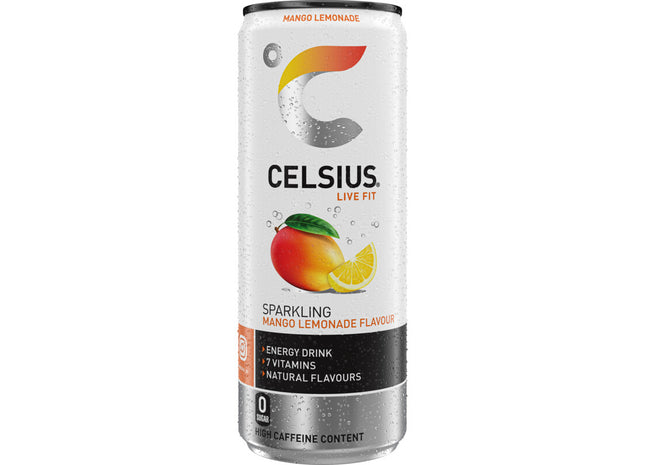 Celsius Sparkling mango lemonade flavour