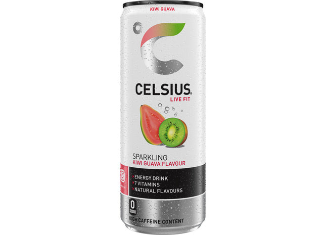 Celsius Sparkling kiwi guava flavour
