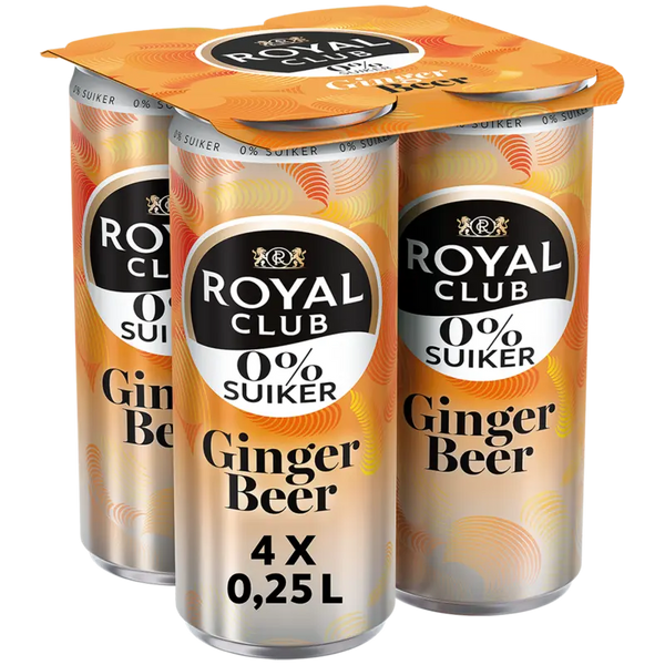 Royal Club Ginger beer 0% sugar 4-pack