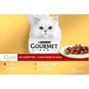 Gourmet Gold feine Snacks mit Rinder-Puten-Lachs