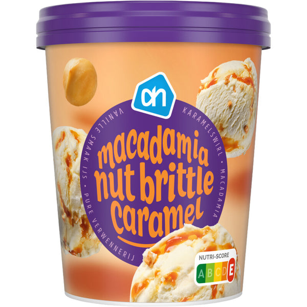 Macademia nut brittle caramel