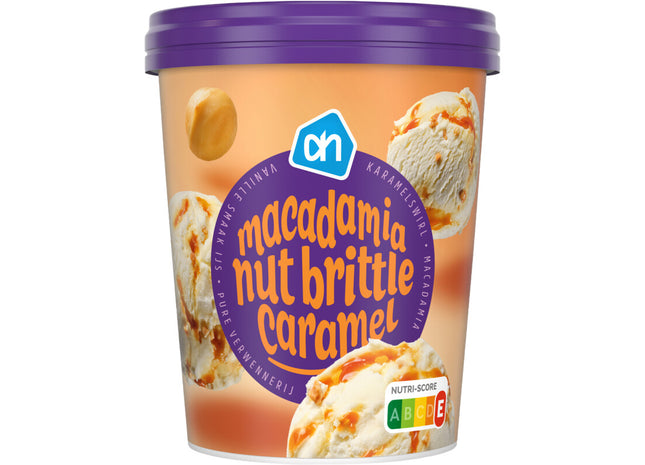 Macademia nut brittle caramel