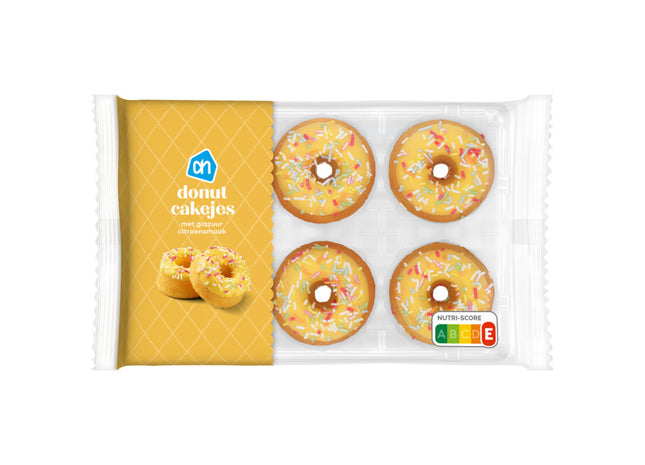 Donut cakejes met glazuur citroensmaak