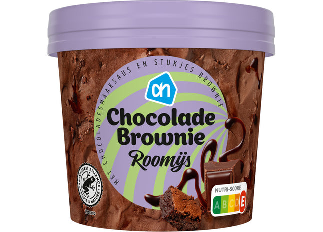 Chocolade brownie roomijs